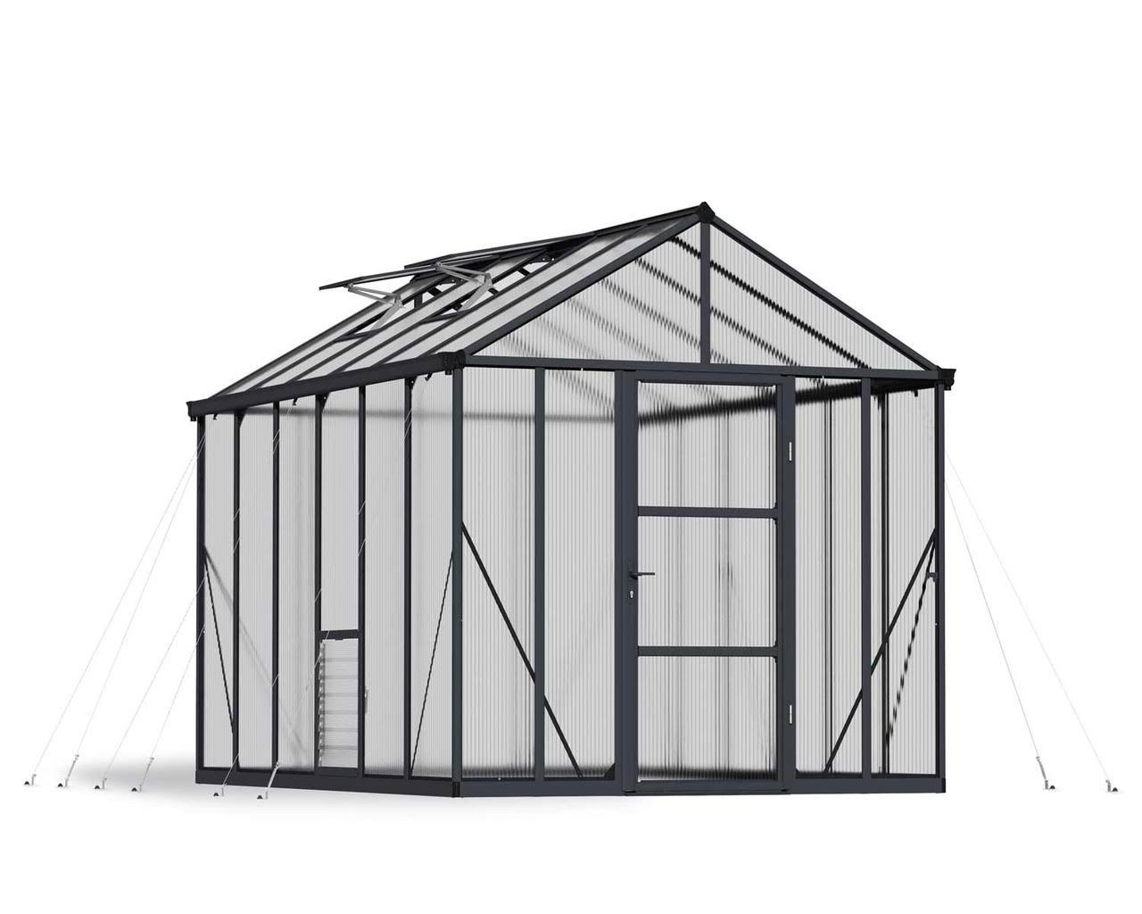 Canopia by Palram Glory 8 ft. x 12 ft. Greenhouse Kit – Grey Structure & Frost Multi Wall Panels Canopia by Palram Glory 8 ft. x 12 ft. Greenhouse Kit – Grey Structure & Frost Multi Wall Panels