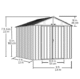 EZEE Shed Steel Storage 8 x 7 ft. Galvanized High Gable Cream - Image 4