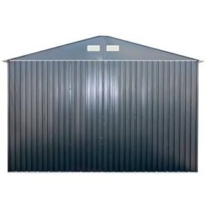 Duramax Imperial Metal Garage Dark Gray with White Trim 12×20