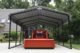 Steel Carport 12 x 20 x 7 ft. Galvanized Black/Eggshell - Image 3