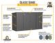 Arrow Classic Steel Storage Shed, 10x4, Blue Grey - Image 4