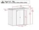 Arrow Classic Steel Storage Shed, 8x4, Sage Green - Image 4