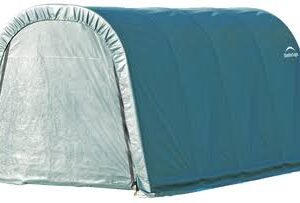 ShelterCoat 8 x 16 ft. Wind and Snow Rated Garage Round Green STD