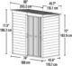 Shed-in-a-Box Steel Storage Shed 6 x 4 ft. Galvanized Charcoal/Cream - Image 3