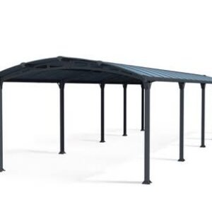 Canopia by Palram Arcadia 12 ft. x 35 ft. Carport Kit – Grey Structure & Twin Wall Panels