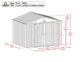 Arrow Elite Steel Storage Shed, 10x8, Blue Grey - Image 2