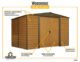 Woodridge 10 x 8 ft. Steel Storage Shed Coffee/Woodgrain - Image 2