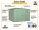 Arrow Classic Steel Storage Shed, 8x8, Sage Green - Image 6