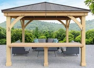 Yardistry 12 ft. Meridian Bar Counter (Gazebo Not Included)