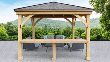 Yardistry 12 ft. Meridian Bar Counter (Gazebo Not Included) Yardistry 12 ft. Meridian Bar Counter (Gazebo Not Included)
