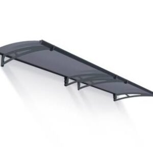 Canopia by Palram Aquila 3000 Door & Window Awning, 10′ L x 3′ W x 6.9″ H – Gray Structure/Solar Gray Panels