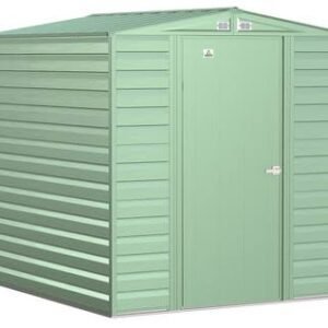 Arrow Select Steel Storage Shed, 6×7, Sage Green