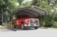 Steel Carport 12 x 20 x 7 ft. Galvanized Black/Charcoal, Snow Rated (35 PSF) - Image 4
