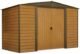 Woodridge 10 x 6 ft. Steel Storage Shed Coffee/Woodgrain