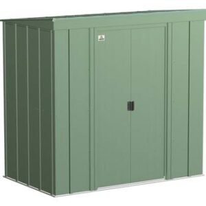Arrow Classic Steel Storage Shed, 8×4, Sage Green