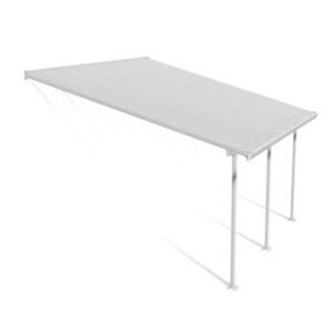 Canopia by Palram Feria 13 ft. x 14 ft. Patio Cover Kit – White, Clear Twin wall