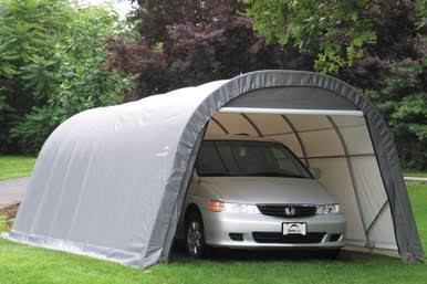 ShelterCoat 13 x 28 ft. Wind and Snow Rated Garage Round Gray STD ShelterCoat 13 x 28 ft. Wind and Snow Rated Garage Round Gray STD