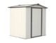 EZEE Shed Steel Storage 6 x 5 ft. Galvanized Low Gable Cream with Charcoal Trim - Image 4