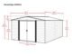 Woodridge 10 x 12 ft. Steel Storage Shed Coffee/Woodgrain - Image 3