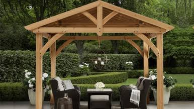 Yardistry Carolina Pavilion with Cedar Wood & Aluminum Roof (11 ft . x 13 ft.) Yardistry Carolina Pavilion with Cedar Wood & Aluminum Roof (11 ft . x 13 ft.)