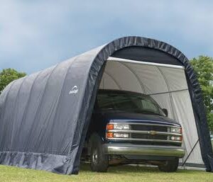 ShelterCoat 13 x 24 ft. Wind and Snow Rated Garage Round Gray STD