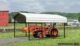 Steel Carport 10 x 20 x 7 ft. Galvanized Black/Eggshell - Image 2