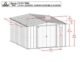Arrow Classic Steel Storage Shed, 10x12, Flute Grey - Image 3