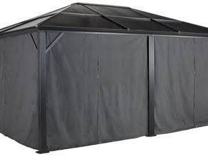 Sojag Curtains for Meridien 12 x 16 ft Grey – Gazebo Not Included