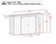 Arrow Classic Steel Storage Shed, 10x4, Blue Grey - Image 2