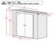 Arrow Select Steel Storage Shed, 8x4, Charcoal - Image 4