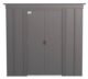 Arrow Classic Steel Storage Shed, 6x4, Charcoal - Image 4