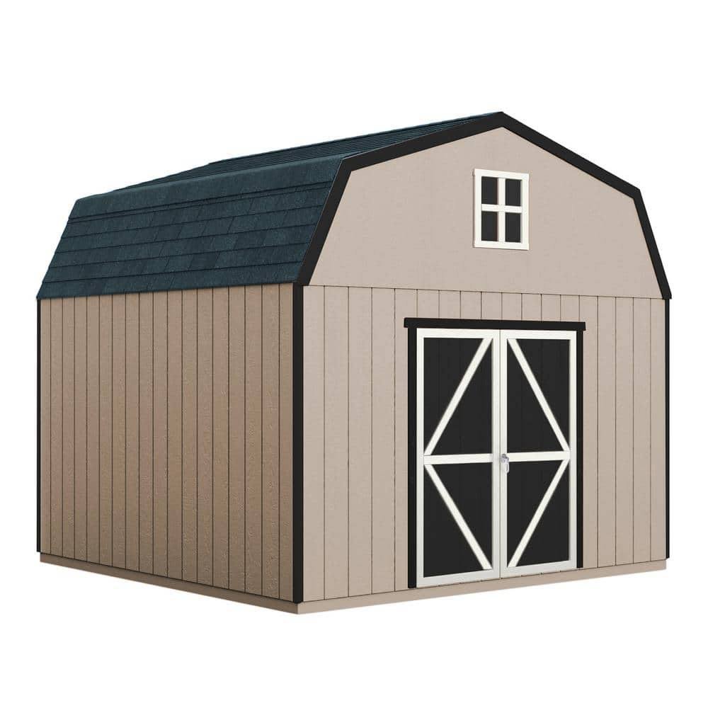 Handy Home DIY Hudson 12 ft. x 16 ft. Wooden Storage Shed with Flooring Included Handy Home DIY Hudson 12 ft. x 16 ft. Wooden Storage Shed with Flooring Included