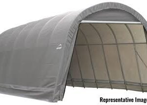 ShelterCoat 15 x 20 ft. Wind and Snow Rated Garage Round Gray STD