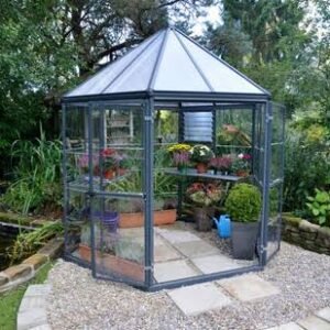 Canopia by Palram Oasis 8 ft. Greenhouse Kit – Grey Structure & Hybrid Panels