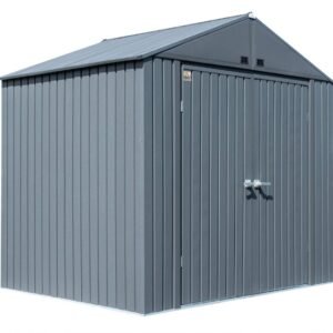 Arrow Elite Steel Storage Shed, 8×6, Anthracite