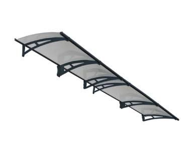 Canopia by Palram Aquila 4100 Door & Window Awning, 14′ L x 3′ W x 6.9″ H – Gray Structure/Solar Gray Panels Canopia by Palram Aquila 4100 Door & Window Awning, 14′ L x 3′ W x 6.9″ H – Gray Structure/Solar Gray Panels