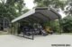Steel Carport 12 x 29 x 7 ft. Galvanized Black/Eggshell - Image 4