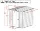 Arrow Select Steel Storage Shed, 6x7, Flute Grey - Image 4