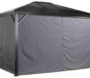 Sojag Curtains for Verona 10 x 10 ft Grey – Gazebo Not Included