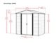 Woodridge Steel Storage Shed 6 x 5 ft. Coffee/Woodgrain - Image 2