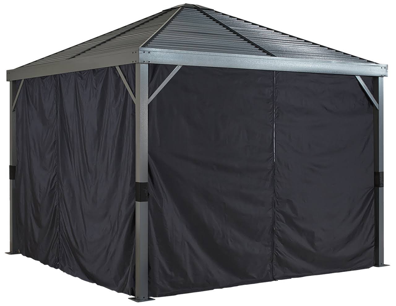 Sojag Curtains for Sanibel 10 x 10 ft Black – Gazebo Not Included Sojag Curtains for Sanibel 10 x 10 ft Black – Gazebo Not Included