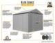 Arrow Elite Steel Storage Shed, 10x8, Blue Grey - Image 4