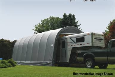 ShelterCoat 15 x 28 ft. Wind and Snow Rated Garage Round Gray STD ShelterCoat 15 x 28 ft. Wind and Snow Rated Garage Round Gray STD