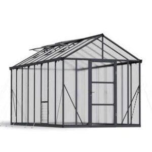 Canopia by Palram Glory 8 ft. x 16 ft. Greenhouse Kit – Grey Structure & Frost Multi Wall Panels