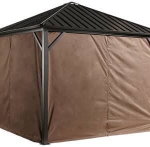 Sojag Curtains for Dakota 8 x 8 ft Brown – Gazebo Not Included