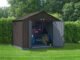 EZEE Shed Steel Storage 10 x 8 ft. Galvanized Extra High Gable Charcoal