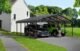 Arrow Powder Coated Steel Carport 20 ft. x 20 ft. - Charcoal - Image 2