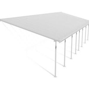 Canopia by Palram Feria 13 ft. x 40 ft. Patio Cover Kit – White, Clear Twin wall