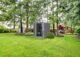 EZEE Shed Steel Storage 6 x 5 ft. Galvanized Low Gable Charcoal with Cream Trim - Image 7