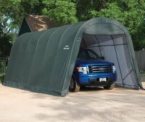 ShelterCoat 13 x 24 ft. Wind and Snow Rated Garage Round Green STD